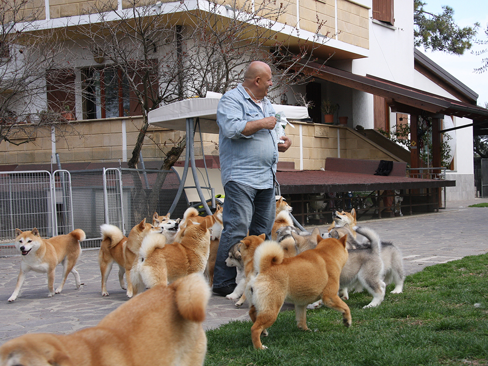 Giuseppe Biagiotti con esemplari del Biagio
